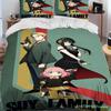 Япония Аниме SPY×FAMILY Мультяшный одеяло Постельное белье Комплект, Пододеяльник Постельный комплект Покрывало Наволочка, king Queen Size Комплект постельного белья Для мальчиков