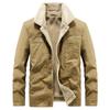 Winter Lamb Wool Fleece Thickened Men's Autumn Loose Last Year Lapel Casual Coat
