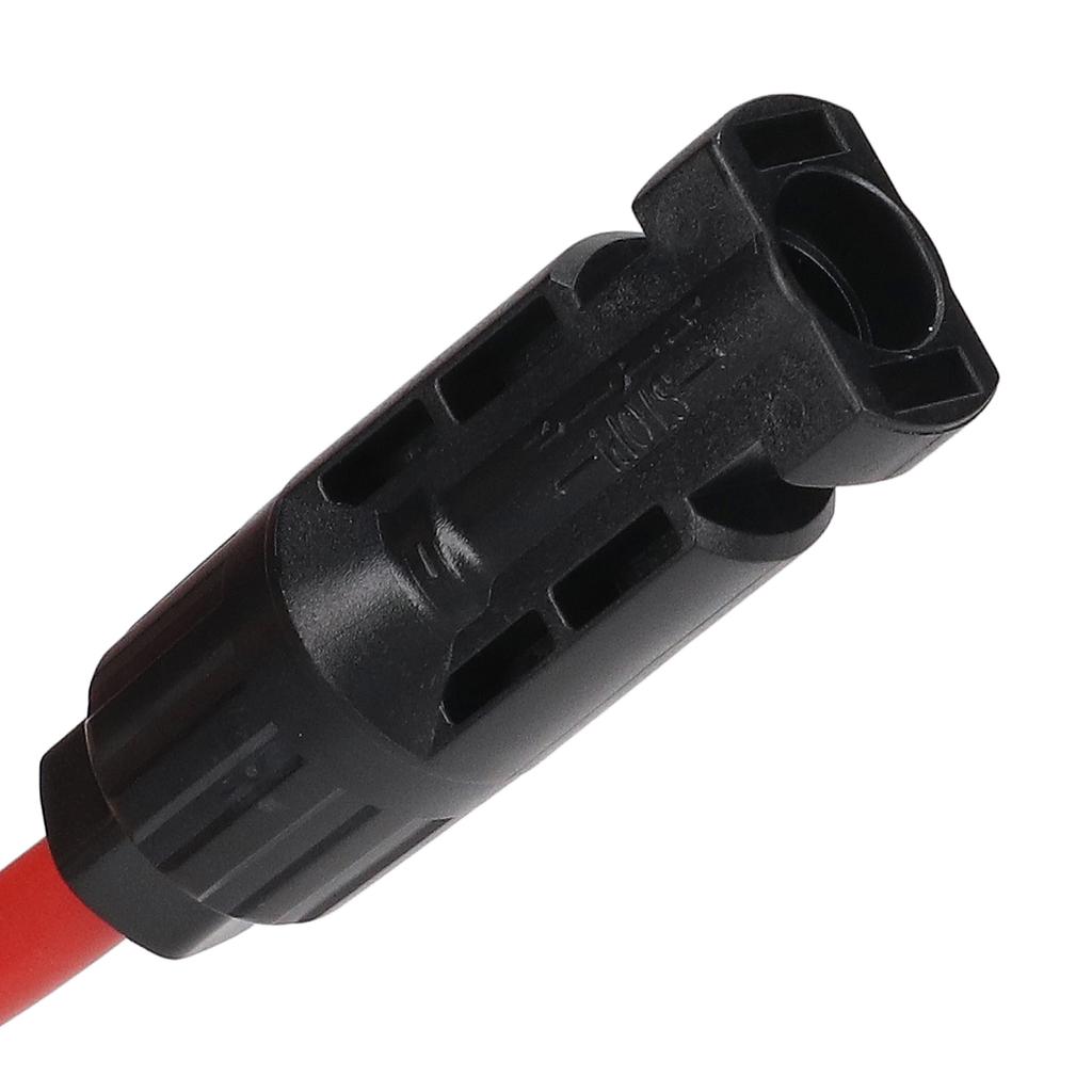 2Pcs Solar Panel Extension Cable 10AWG 6mm² Solar Extension Cable Rated Voltage 1000V Red Black
