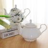 European Coffee Maker Bone China Office Kettle Afternoon Tea Pot Tea Set Large Ceramic Filter Teapot
