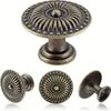 12 Pieces Antique Cabinet Knobs, Metal Bronze Coloured Knobs, Vintage Dresser Knobs, Single Hole Pulls for Furniture Cabinets Wardrobes Drawers