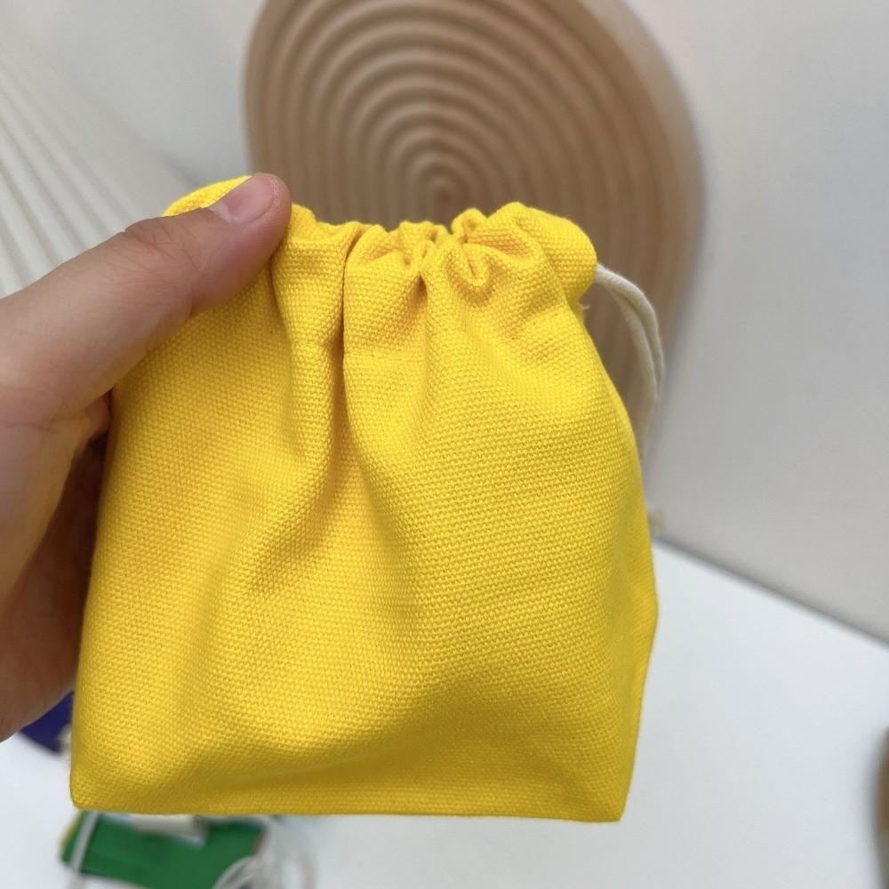 Cotton Storage Bag Candy Colour Sundries Organize Bags New Canvas Bag