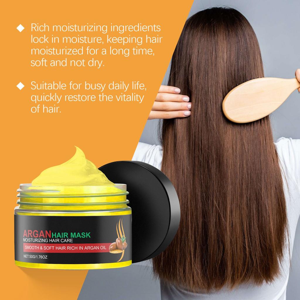 Маска для волос с аргановым маслом. Глубоко питает и лечит поврежденные волосы. Маска делает волосы сильными и блестящими.