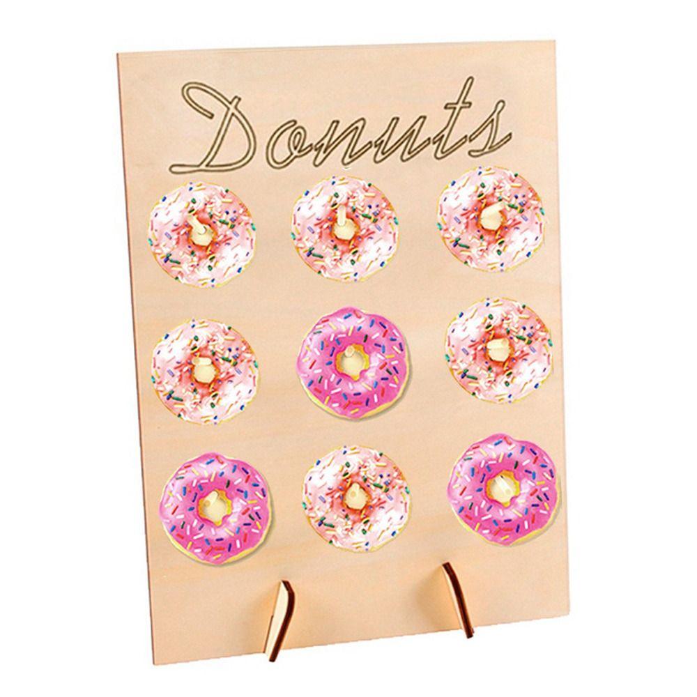 DIY Wooden Party Supplies Birthday Favour Doughnut Rack Storage Racks Donut Wall Stand Donut Holds