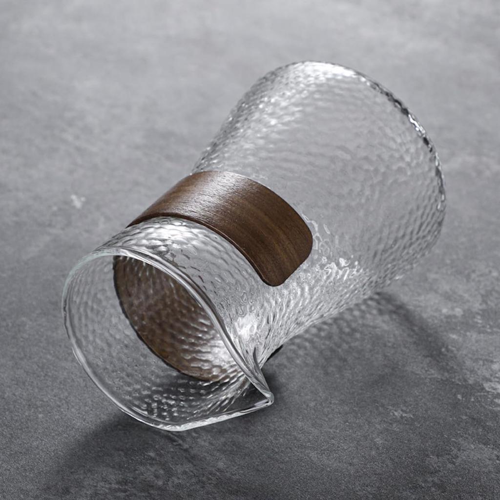 Кофейник JIKANNOYA, небьющийся, материал из стекла с высоким содержанием бора и силиката, термостойкое стекло, подходит для прямого огня, устойчив к холоду, ореховое дерево, кофе