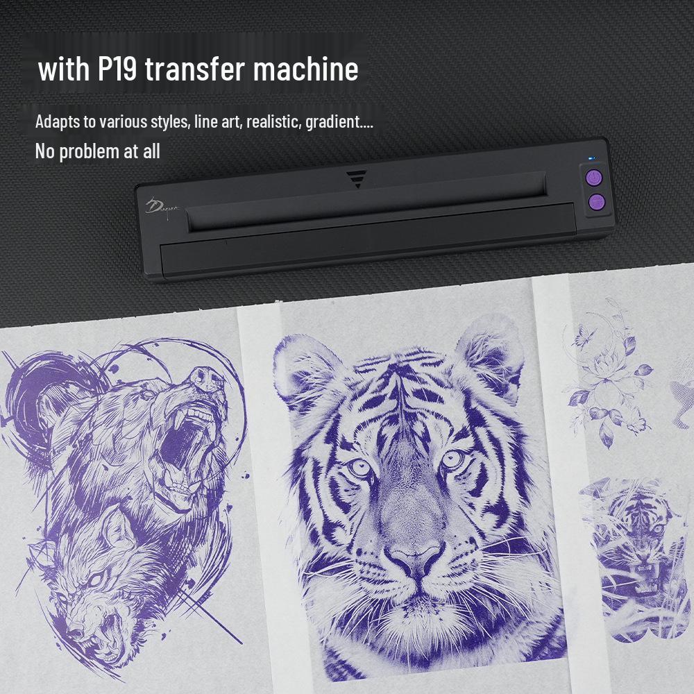 Бумага для перевода татуировок Dragon Art, нарисованная от руки - 4-слойные термотрансферные листы, 100 листов/коробка