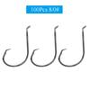 100 шт. 8/0# Острые рыболовные крючки из высокоуглеродистой стали с бородкой, приманка, снасти для рыбалки