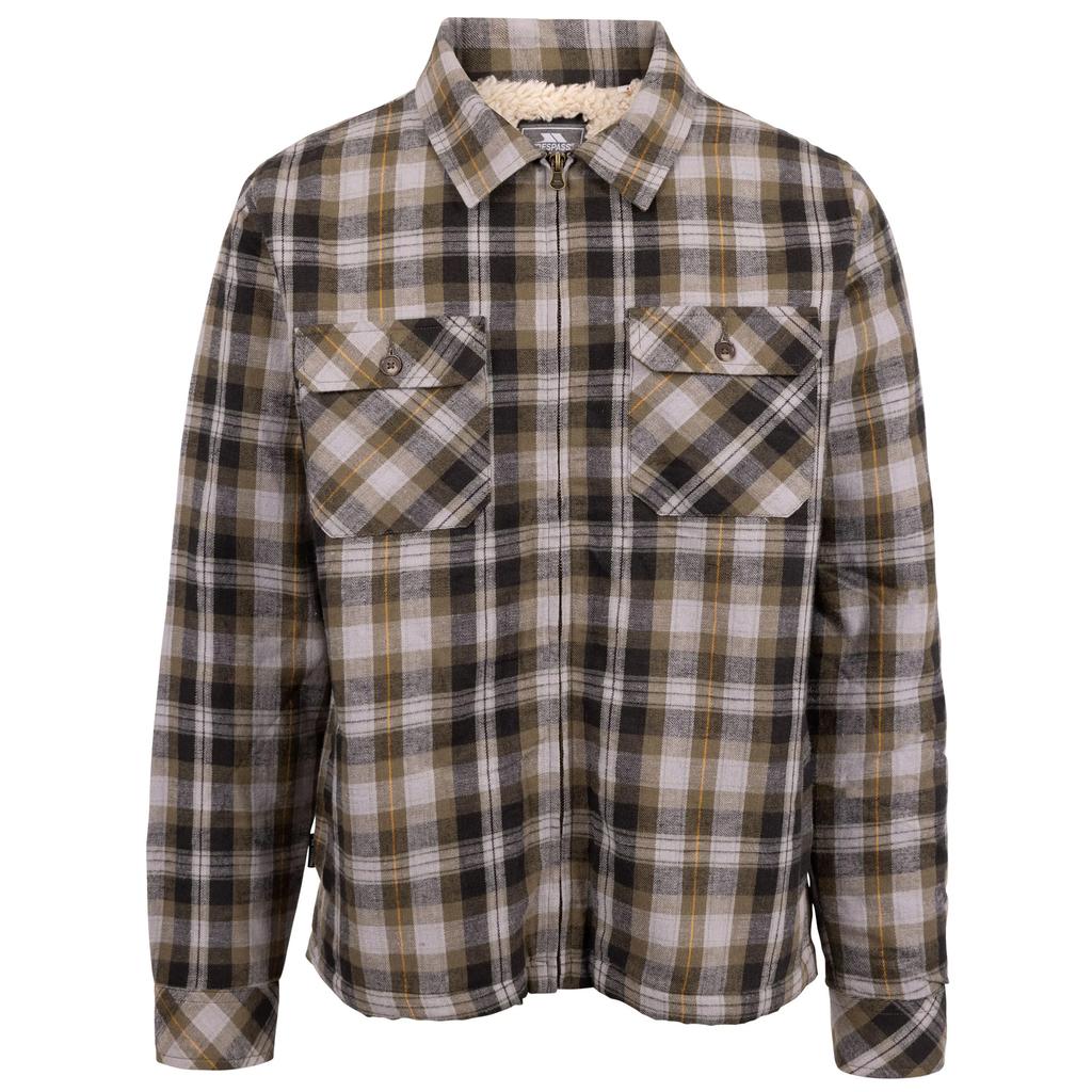 TRESPASS Mens Danehill Sherpa Lined Shirt