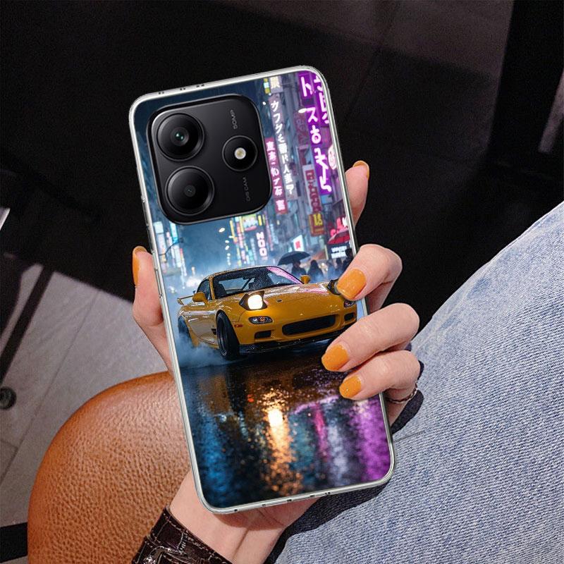 JDM Машина RX7 Крутой Чехол для Телефона для Чехол для Телефона для Xiaomi Redmi Note 15 14 14S 13 Pro Plus 12 12S 11S 11E 10S 10 11T 5G Уникальный Чехол