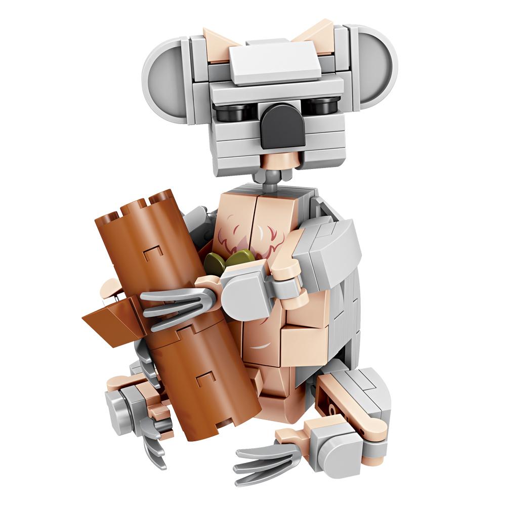 Фигурки животных Лиса Кенгуру Фигурка жирафа Модель Строительные блоки Наборы Игрушки для детей Дикие животные Детские подарки