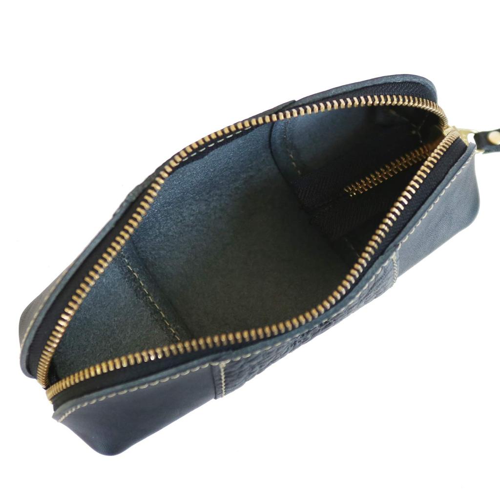 Пенал кожаный пенал держатель для карандашей натуральная кожа Tochigi кожа для взрослых Сделано в Японии Большая вместимость Простой бренд Porco Rosso Треугольный мужской