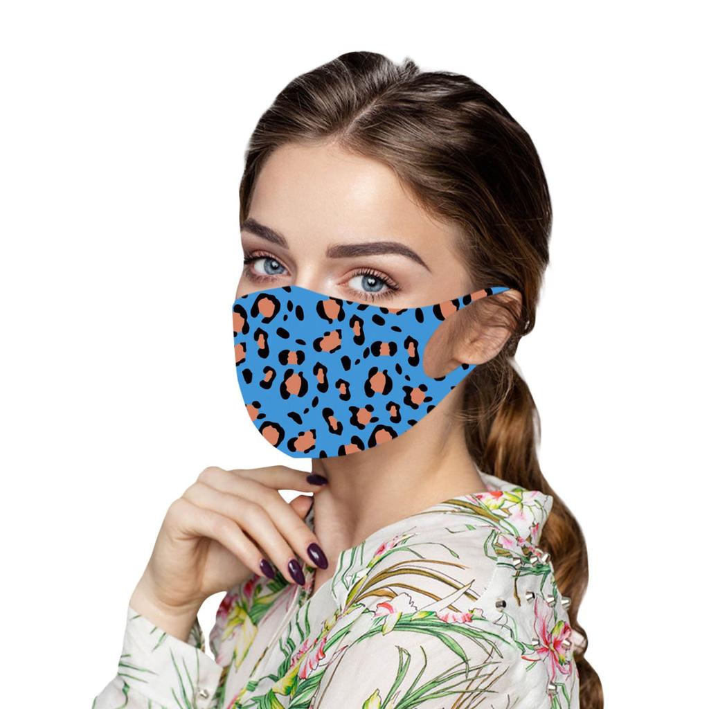 1PC Adult Printed Ice Silk Mask To Against Dusts And Haze Mask