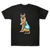 German Shepherd Dog Tattoo I Love Mom Funny Black Navy Tee Unisex T-shirts