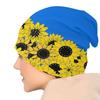 Подсолнухи и синий цвета флага Украины, унисекс, капот, зимние теплые походные шапки, двухслойная тонкая шапка, дышащие шапки