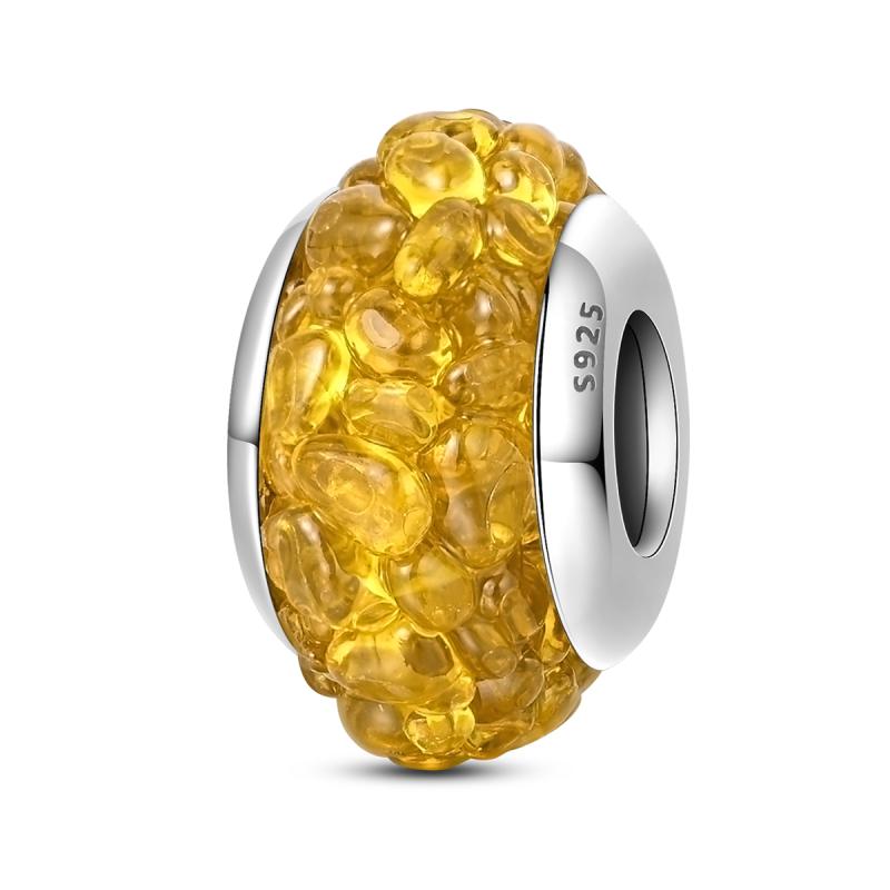 Charms Copper Hedgehog Lucky Clover Rose Cherry Blossom Beads Fit Bracelet Fine Women Diy Jewelry Gifts