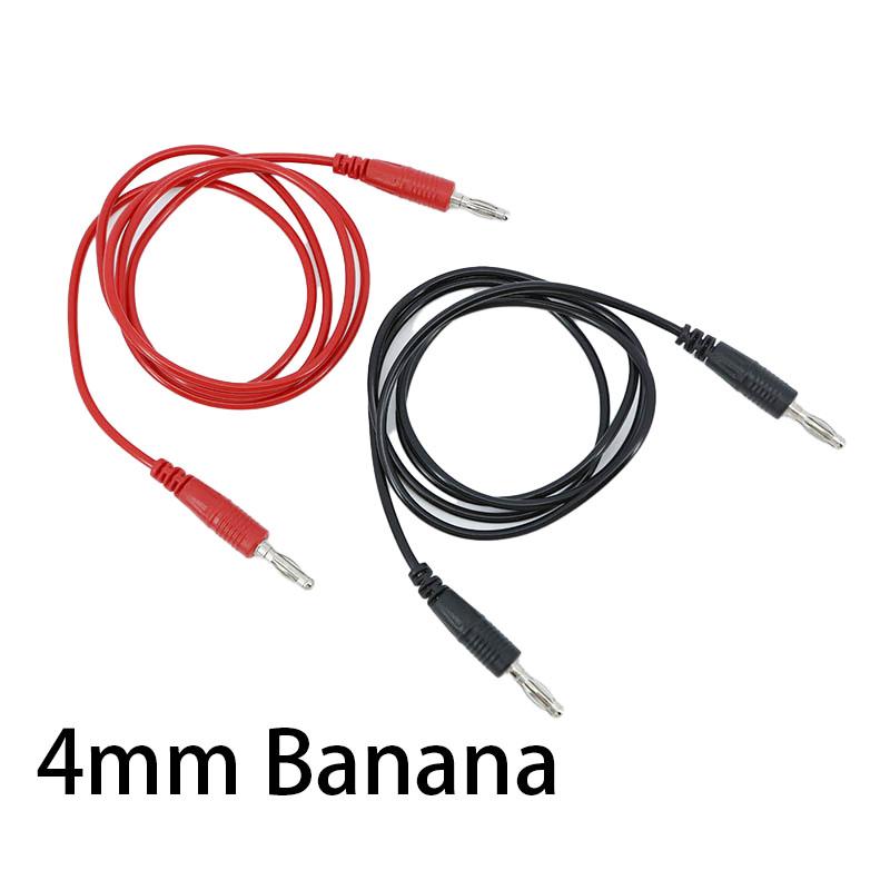 0.5m 1m Dual head 4mm Banana Plug to Banana Plug for Multimeter Test Testing Leads cord Cable Wire Metal Multi-meter