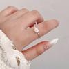Korean Version Plain Ring Irregular 925 Sterling Silver Versatile Ring Women's Niche Ins Style Design Non-fading Combination Ring