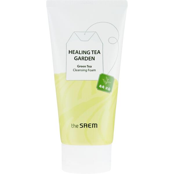 The Saem Очищающая пенка для умывания Healing Tea Garden #Зеленый чай 150 мл