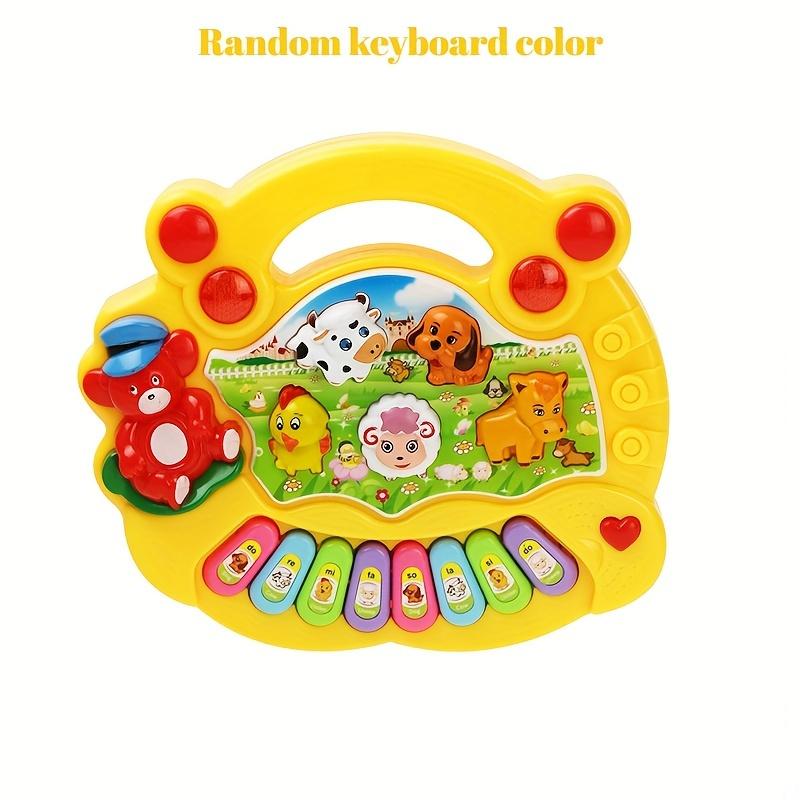 Детская музыкальная игрушка со звуками животных, детская пианино, клавиатура, электрический мигающий музыкальный инструмент, ранние развивающие игрушки для детей
