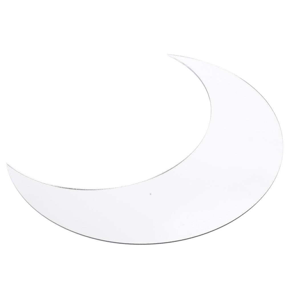 Наклейка на стену в форме луны, акриловая декоративная фоновая наклейка для домашнего офиса, коридора, серебра