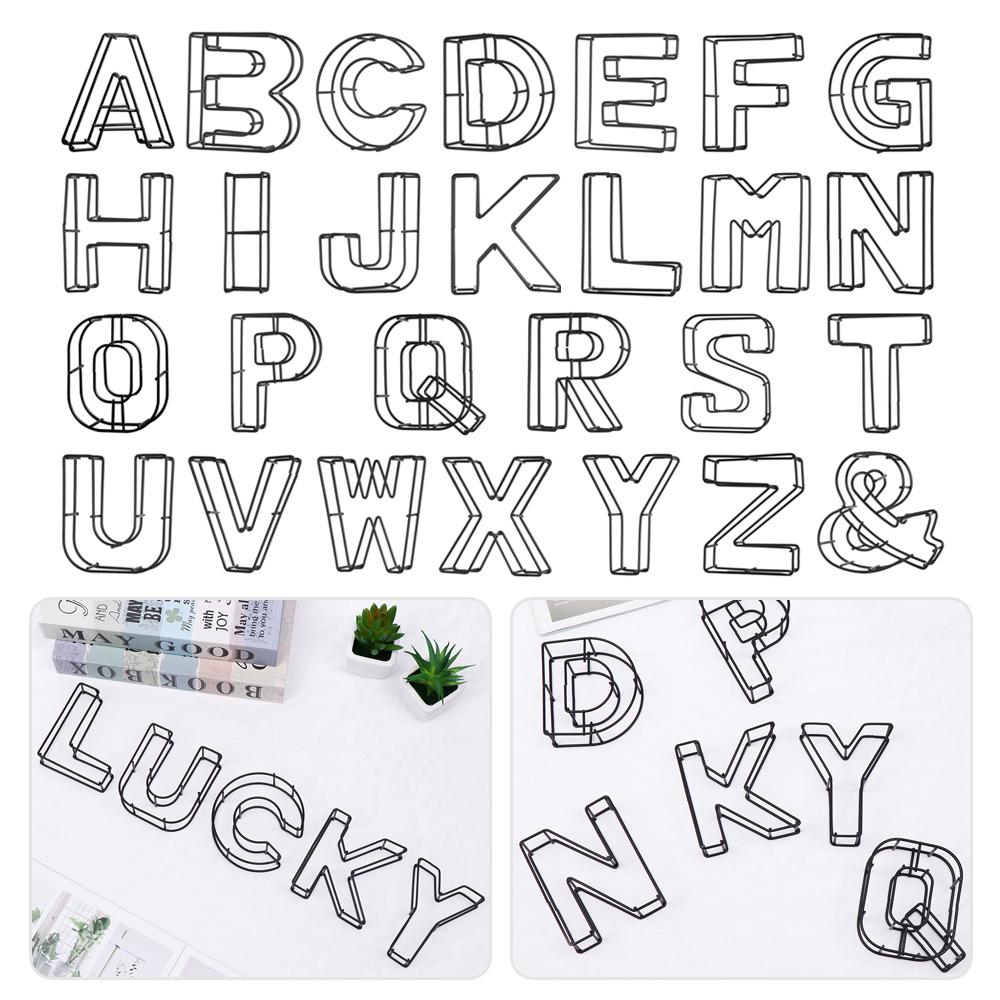 Украшение Настольное украшение Табличка на дверь Вывеска Кованое железо Алфавит Украшение для дома Металлическая Полая Буква