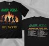 Overkill Feel The Fire Унисекс V-образный вырез Классическая футболка Thrash Metal S5XL Унисекс Футболка