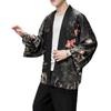 Men's Summer Seven-Part Sleeve Cardigan Japanese Yukata Traditional Japanese Clothing Tops