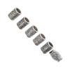 6pcs Beard Hair Beads Alloy Elegant and Stylish Vintage Hair Tube Beads for Women Men