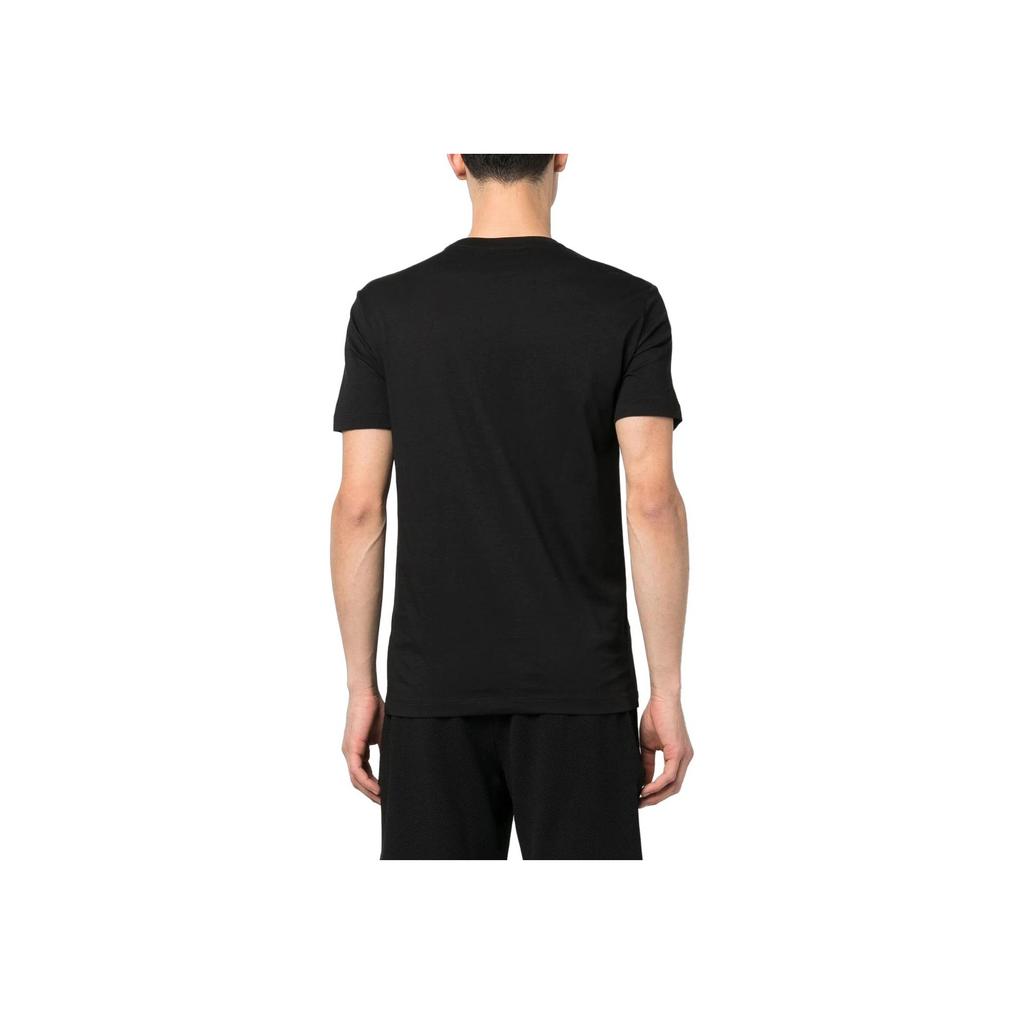 Emporio Armani Мужская футболка EA7 Серия SS23 С принтом логотипа-буквы, с круглым вырезом, с коротким рукавом, Топы Черный 3RPT19-PJM9Z-1200
