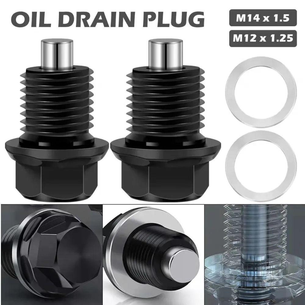 Aluminum Magnetic Oil Drain Plugs M12/M16/M20 Sump Nut Screw Engine Drain Nut Bolt Universal Car