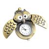Nostalgic Antique Bronze Owl Pocket Watch with Fine Chain – Small Size (6104)