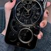 Черный Чехол для Телефона из Закаленного Стекла с Узором Механических Шестеренок для iPhone 17 16 15 14 13 12 11 Pro Max 17 Air 7 8 Plus XS X