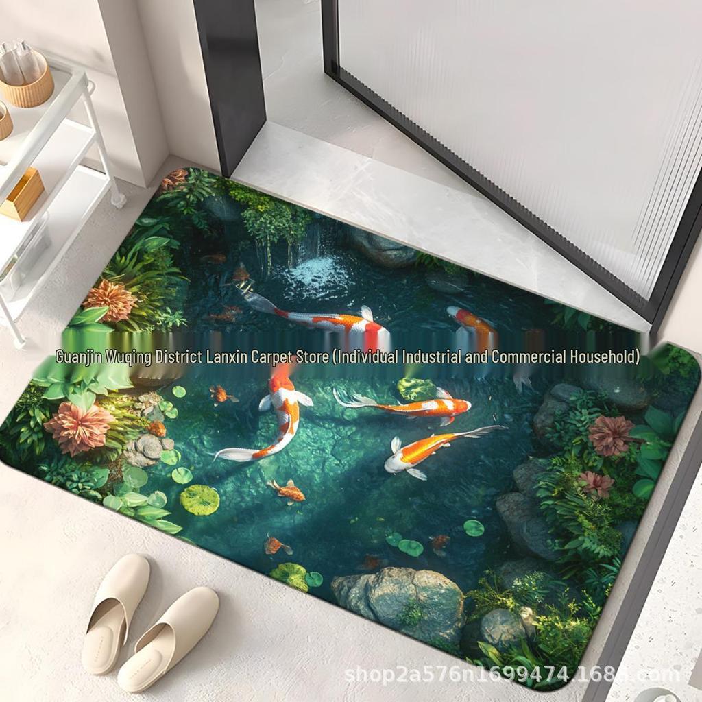 3D Коврик для пола с изображением морского дна: Грязеотталкивающий, износостойкий, легко моющийся коврик для ног для дома, прихожей или кухни