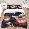 Jujutsu Kaisen Group Print 3Pcs Bedding Setduvet Cover With 2 Bedropillowcase Home Birthday Gift
