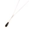 Les Trésors De Lily [L4601] - Silver Necklace 'Eva' Black Silver (rhodium-plated) - 50x8 Mm