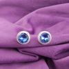 Natural Tanzanite Sterling Silver Boho Stud Engagement Gift Sisters Day Earrings EE-147-7