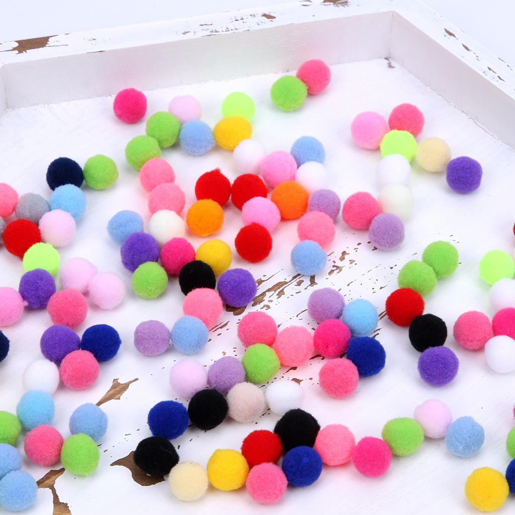 18/25mm Handmade Material Home Ornament Soft Wedding Decor Pompones Plush Ball Sewing Craft DIY Pompom Multicolor Jewelry Accessories  Accessories