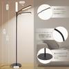 Floor Lamp, Ambient Lighting, Stand, Reading Light, 5-Level Dimming, 3 Color Temperatures, Touch-Activated Remote Control, High Brightness, Timer &