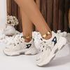 Модная обувь для женщин 2025 Бренд Женские вулканизированные туфли на шнуровке Модные уличные повседневные Сочетание цветов Бестселлер Дышащие кроссовки