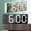 Alarm Clock Digital Led Alarm Clock Desk Table Clock Snooze Timer Display USB With Temperature Display