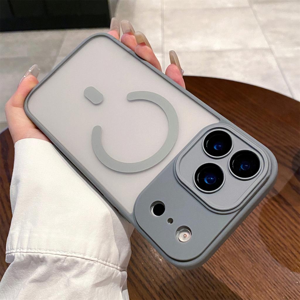 Защита камеры Для iPhone 17Air 17Pro 17 Полупрозрачный жесткий Магнитный чехол Для iphone 16 15 14 13 12 Pro Max Противоударный чехол
