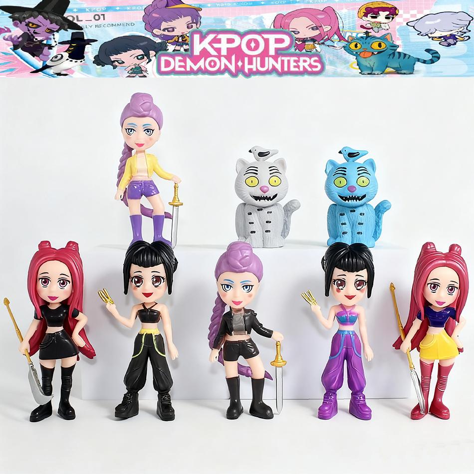 8 шт./набор K-pop Игрушка фигурка охотников на демонов Derpys Тигр Руми Мира Зои Сасси Фигурка Кукла Для Поклонников Подарки