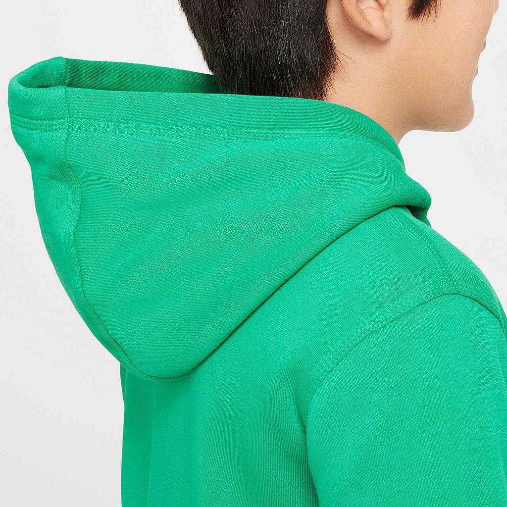 Nike Толстовка Club FLEECE с подкладкой, пуловер с капюшоном, зеленая, для подростков CJ7861-324