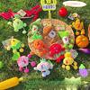 Jinnew Carrots Pumpkins  Screaming Vegetables Plush Keychain Pullstring With