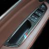4PCS Carbon Fiber Car Window Switch Lifter Control Panel Frame Decoration Refit Trim Stickers For BMW X5 E70 X6 E71