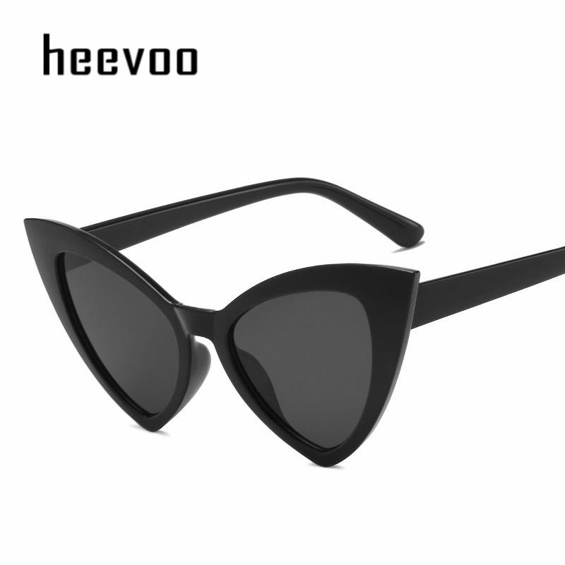 Vintage Cat Eye Sunglasses For Women Retro Cateye Frame Black Colorful Eyewear Female Oculos De Sol