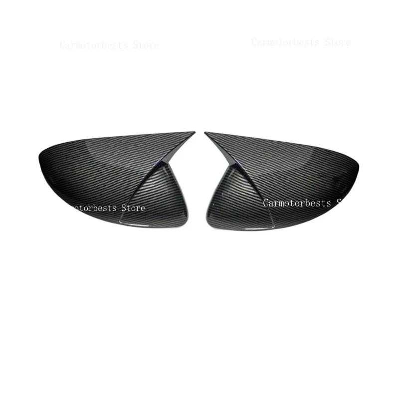 Car Rearview Side Mirror Cover Fit For Renault Captur -2024 Wing Cap Rear View Case Trim Carbon Fiber