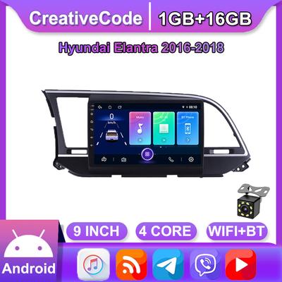 Беспроводное автомобильное радио Carplay для Hyundai Elantra 2016-2018 Android мультимедийный видеоплеер GPS-навигация WIFI 1 + 16 ГБ