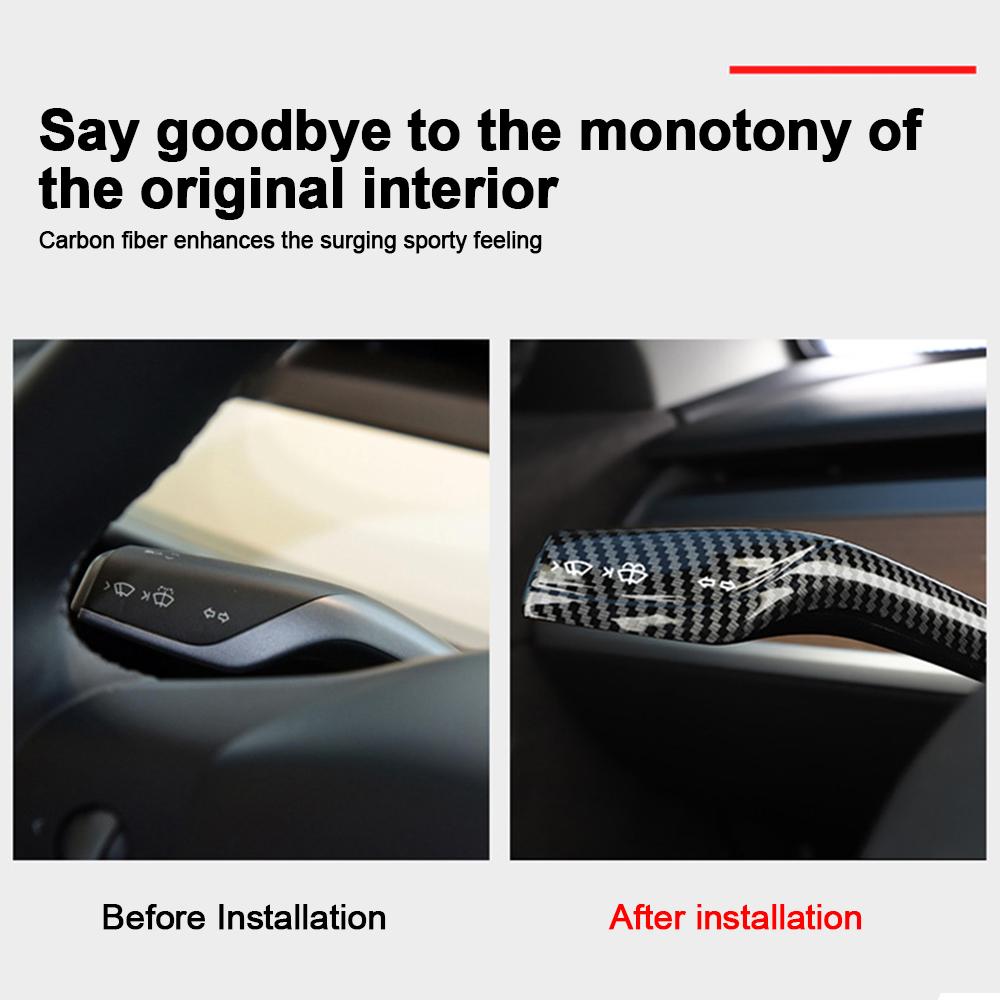 1 пара защитных чехлов для рулевого колеса из углеродного волокна для Tesla Model 3 Y ABS, чехлов для автомобильной колонки, декоративных аксессуаров