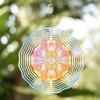 10 Inch Hanging Wind Spinner with Lotus Mandala Design 360 Degree Rotating Hook for Garden Balcony Yard Decor Summer Spring Gift